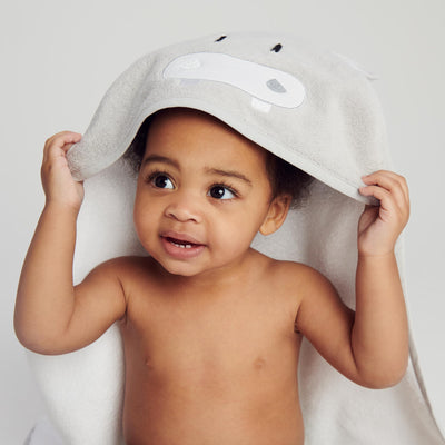 Hippo Hooded Baby Towel