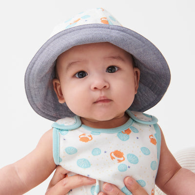 Crab & Shell Reversible Sun Hat