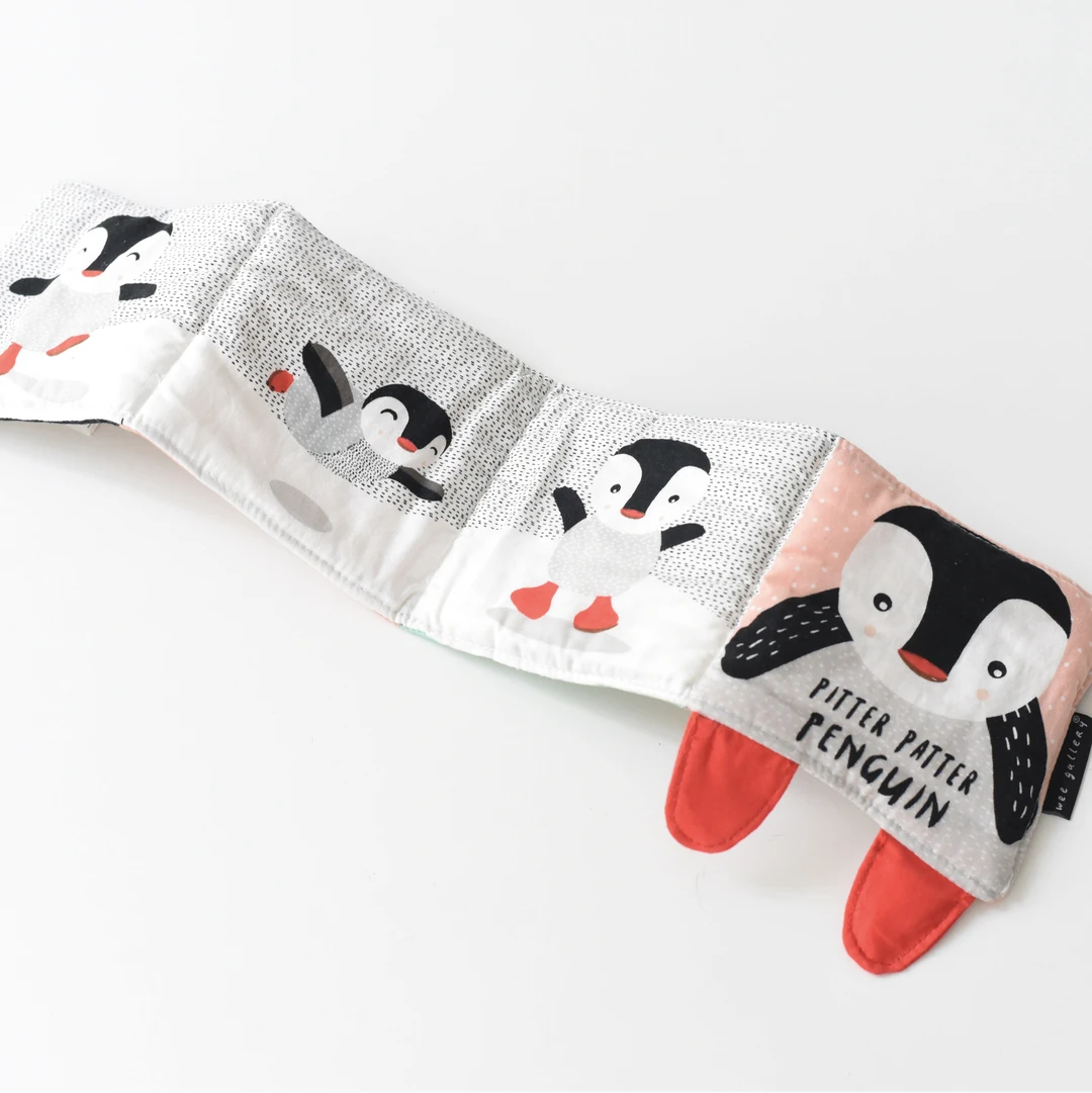 Wee Gallery Pitter Patter Penguin Soft Cloth Book