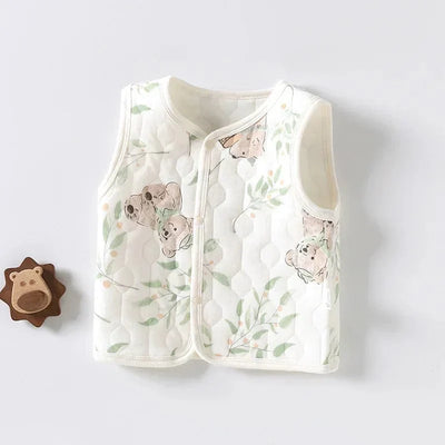 Button Front Sleeveless Vest
