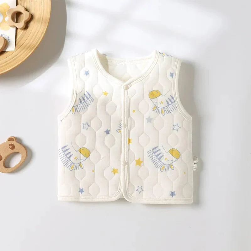 Button Front Sleeveless Vest