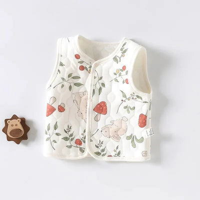 Button Front Sleeveless Vest