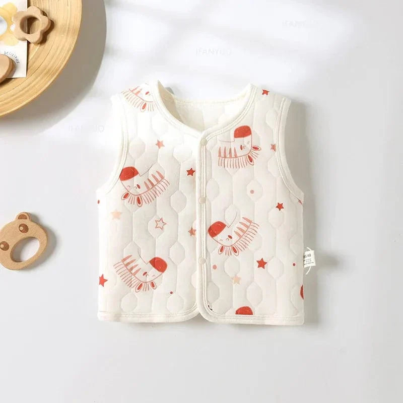 Button Front Sleeveless Vest