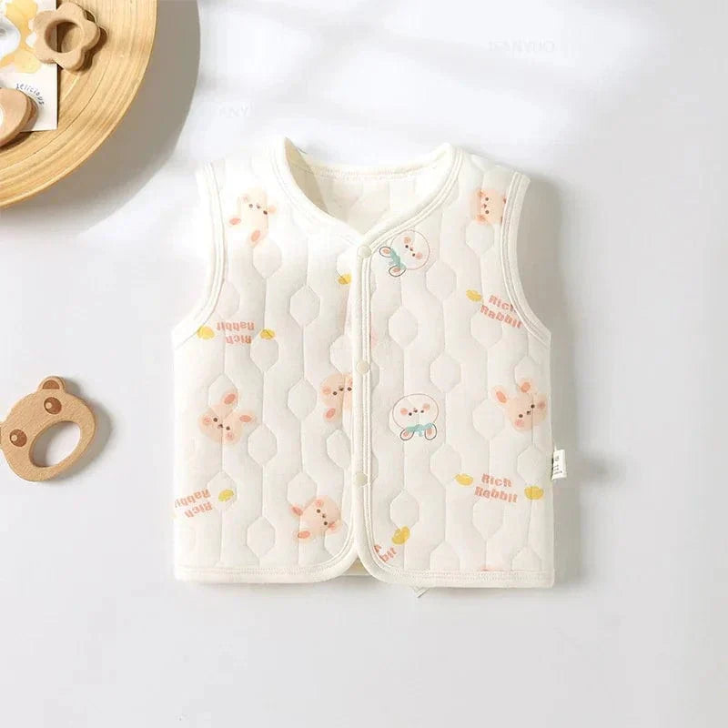 Button Front Sleeveless Vest