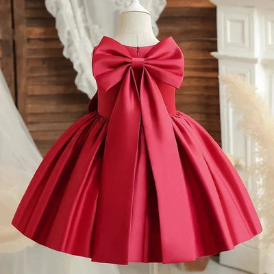 Elegant Bow Girls Dress