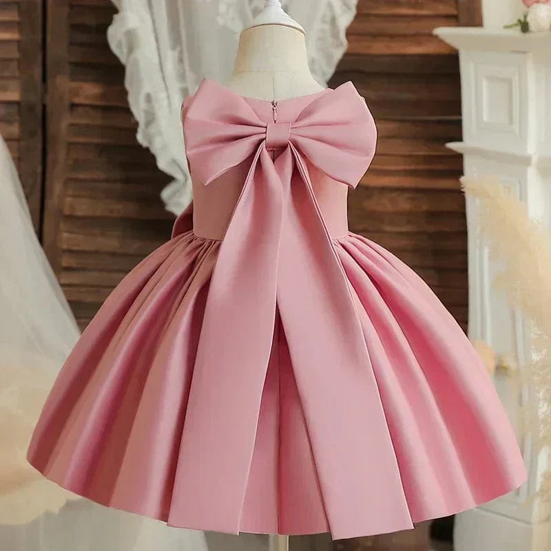 Elegant Bow Girls Dress