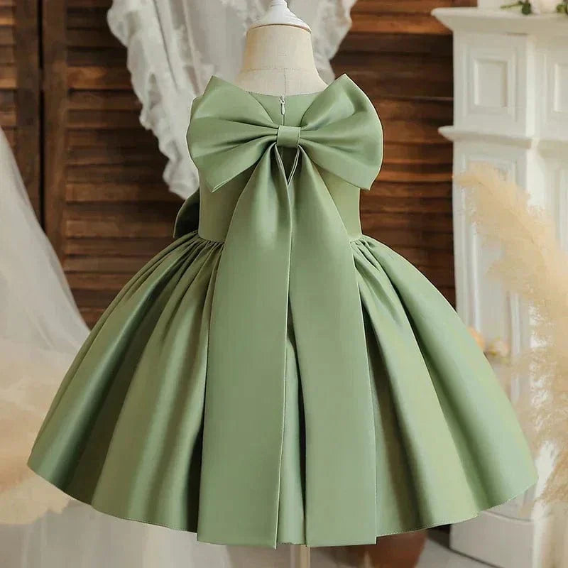 Elegant Bow Girls Dress