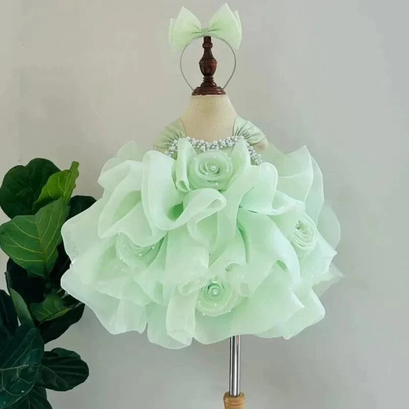 Elegant Rosette Design Dress