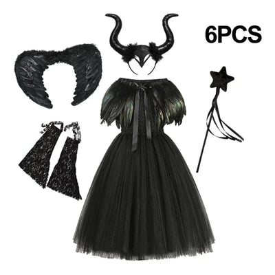 Maleficent Inspired Kids Costume Set