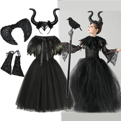 Maleficent Inspired Kids Costume Set