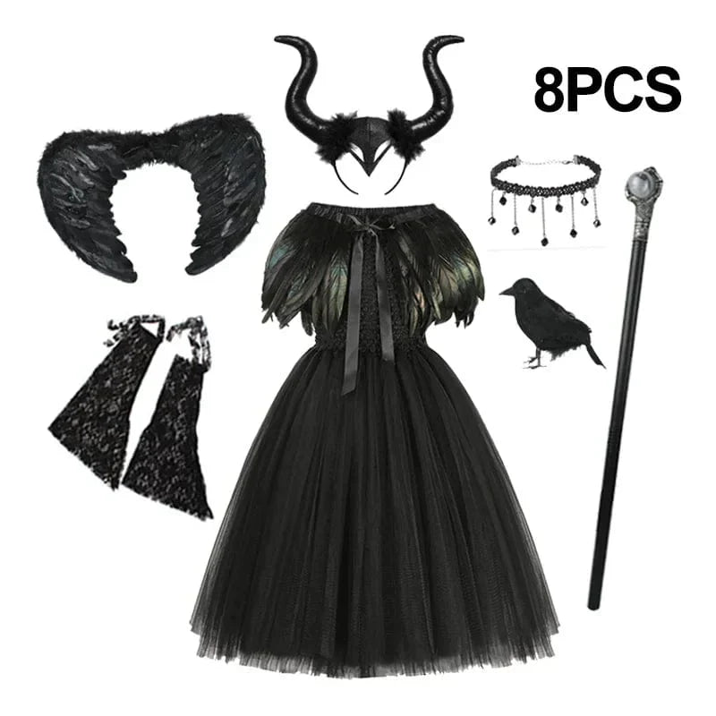 Maleficent Inspired Kids Costume Set