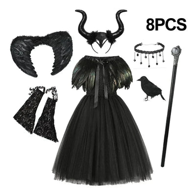 Maleficent Inspired Kids Costume Set