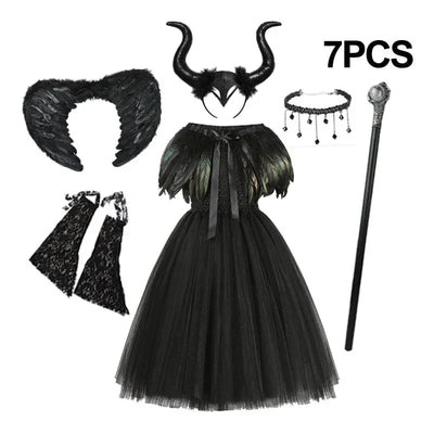 Maleficent Inspired Kids Costume Set