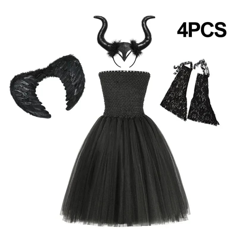 Maleficent Inspired Kids Costume Set