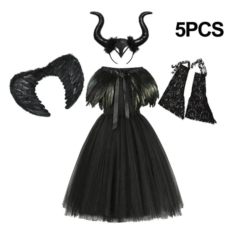 Maleficent Inspired Kids Costume Set