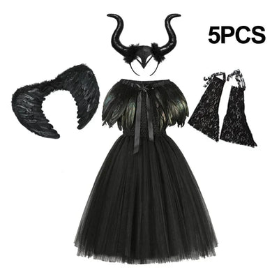 Maleficent Inspired Kids Costume Set
