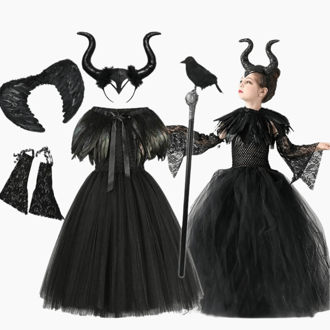 Maleficent Inspired Kids Costume Set