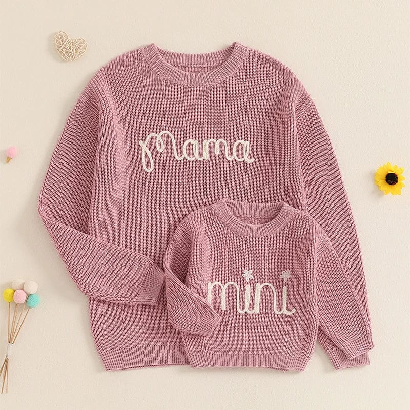 Matching Mama and Mini Knit Sweater Set