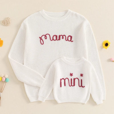 Matching Mama and Mini Knit Sweater Set
