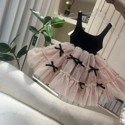 Layered Tulle Dress with Bows