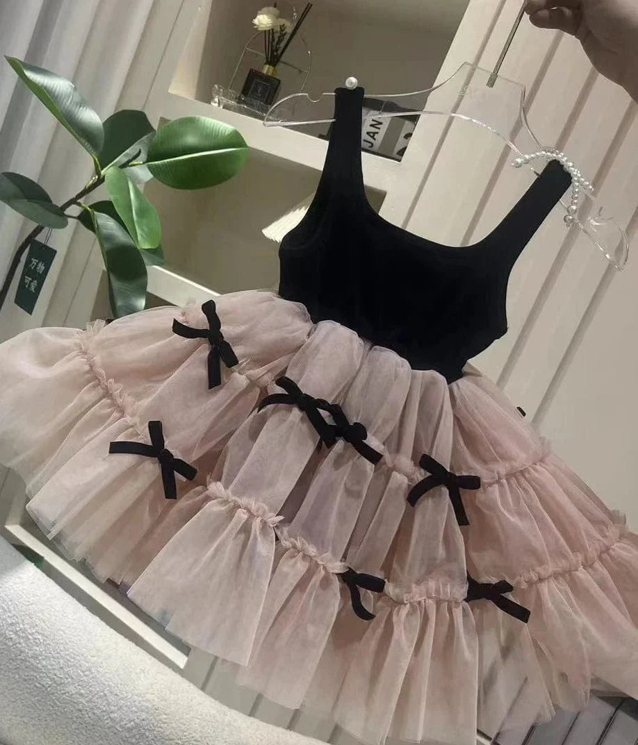 Layered Tulle Dress with Bows