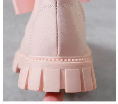 Stylish Pearl Bow Boots