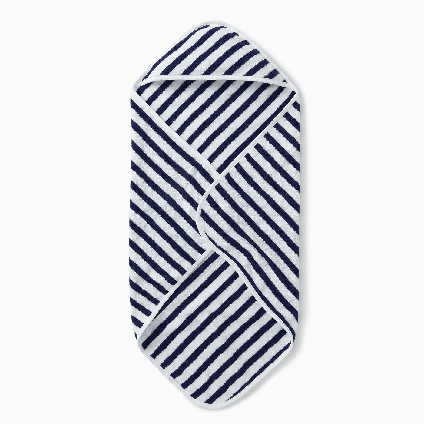 Navy Stripe Hooded Baby Bath Towel