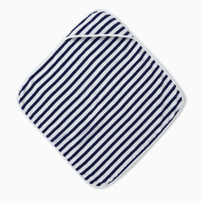 Navy Stripe Hooded Baby Bath Towel