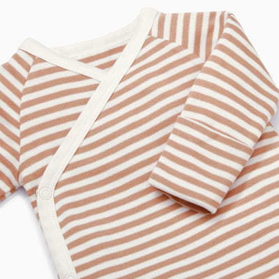 Caramel Stripe Kimono Bodysuit