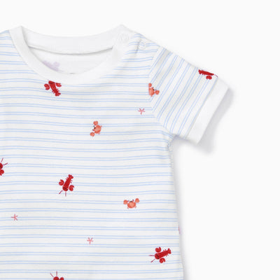 Ocean Stripe Summer Sleepsuit