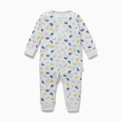 Little Elephant Zip-Up Sleepsuit