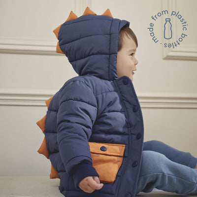 Recycled Waterproof Padded Dino Coat