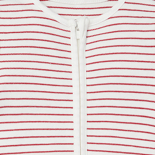 Ruby Stripe Clever Zip Sleepsuit