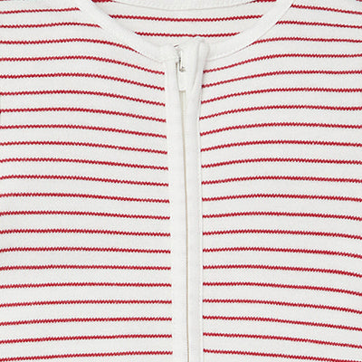 Ruby Stripe Clever Zip Sleepsuit
