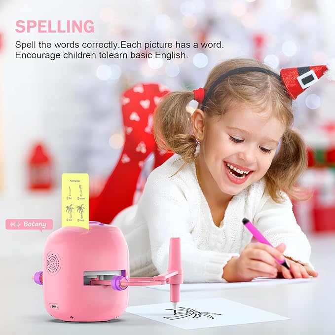 Interactive Drawing Robot for Kids – Montessori Learning Toy with Voice Guidance & 200 Word Cards