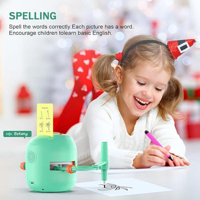 Interactive Drawing Robot for Kids – Montessori Learning Toy with Voice Guidance & 200 Word Cards